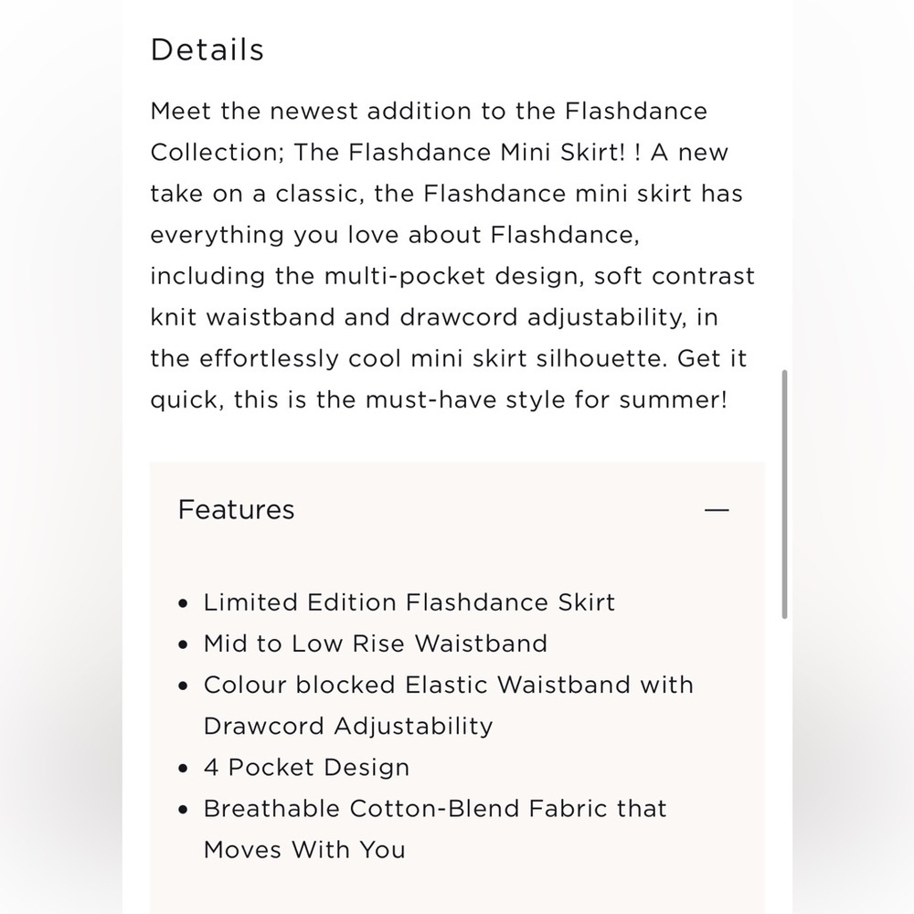 Lorna Jane Flashdance mini skirt - Picture 12 of 13